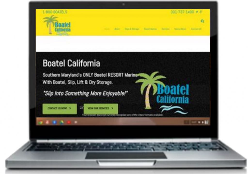 marina website built by Southern MD web designer