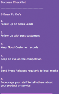 Marketing Success Checklist