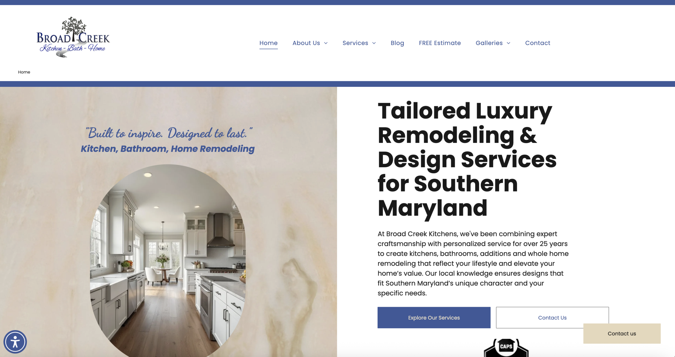 kitchen company web design